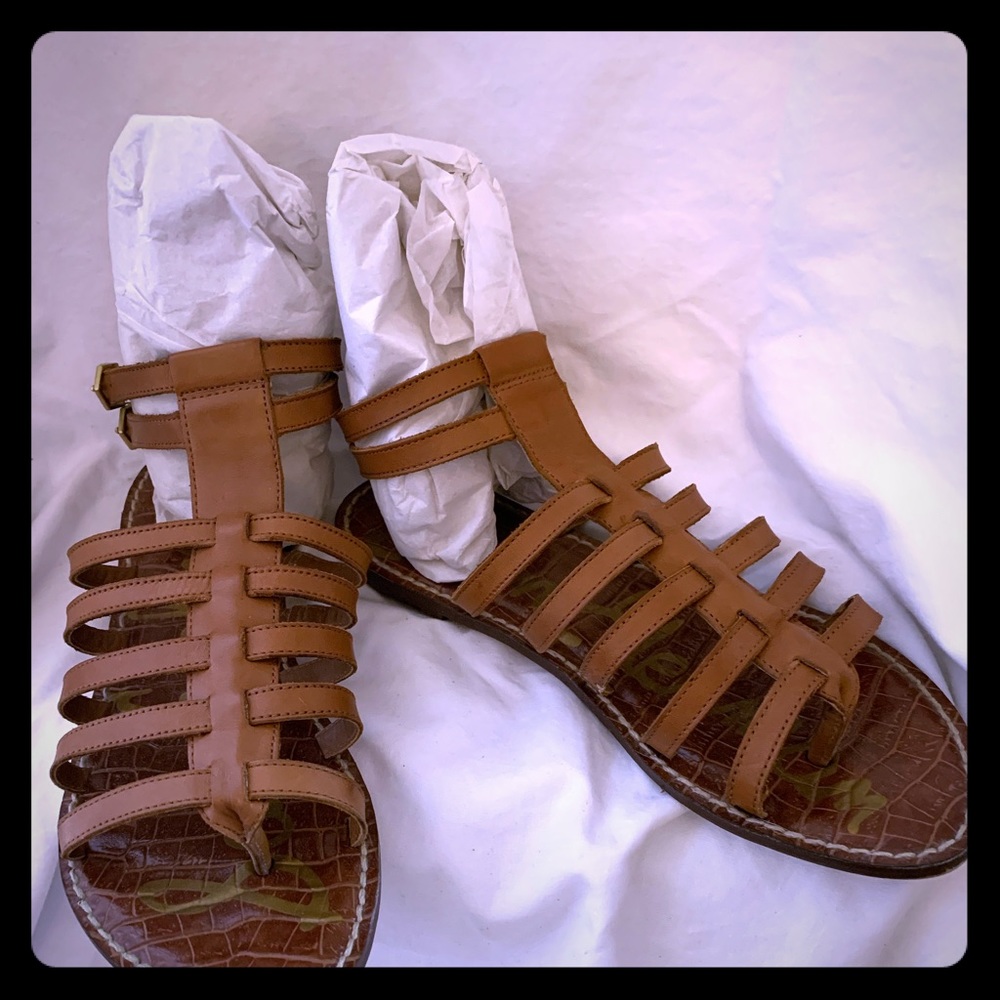Sam Edelman Gladiator Brown Leather Sandals sz7